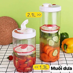 Mua Hộp Muối Dưa Cà Tiện Lợi Cao Cấp Dung tích 2.1 lít và 1.3 lít INL412  INL413 (cam kết hàng chuẩn  y hình)