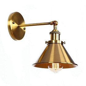 Đèn tường đĩa mạ vàng, đèn tường đĩa phong cách vintage, đèn treo tường màu vàng