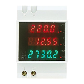 AC Display Meter, 100A Voltage Current Power Monitor Ammeter Voltmeter Multimeter Tester LCD Volt Amp Watt Detector Reader Panel