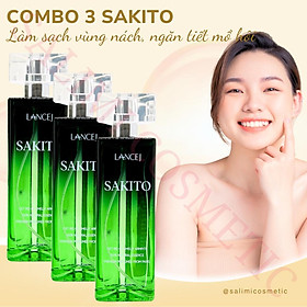 COMBO 3 Lọ Xịt Khử Mùi SAKITO LANCEJ 50ml, Sạch Vùng Nách, Ngăn Tiết Mồ Hôi, Không Ố Vàng Áo