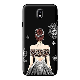 Ốp in cho Samsung Galaxy J7 Plus Cô Gái Váy Xám - Hàng chính hãng