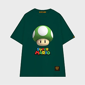 Áo thun tay lỡ unisex Super Mario Nấm xanh vui nhộn BND40