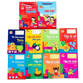 Tập tô chữ, bộ 8 cuốn dành cho trẻ mầm non chuẩn bị vào lớp 1, dụng cụ tập viết chữ hữu ích cho bé - Quà tặng phát triển kỹ năng cho bé