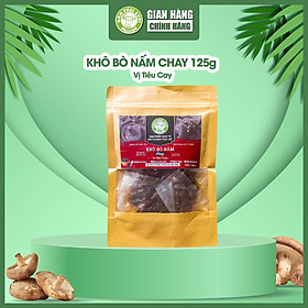 Hình ảnh Khô Bò Nấm Chay Vị Tiêu Cay 125g Nấm Tươi Cười, Có thể dùng liền, dùng ăn vặt, ăn kèm cơm, xôi, nhúng thả lẩu