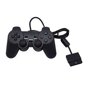 Mua Tay cầm PS2 đen có rung PlayStation PC - Cáp chuyển cổng PS2 sang USB cho PC máy tính bàn laptop - chuyên đá pes - game hành động - miếng lót chuột
