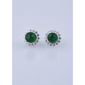Bông tai bạc đính đá Ross xanh được thiết kế bởi thương hiệu Opal