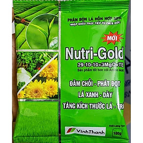 Mua Phân bón Nutri - Gold 29-10-10 (gói 100g). Siêu đâm chồi phát đọt  xanh dày  bóng mỡ lá