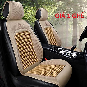 Áo ghế, tấm lót ghế Hạt gỗ cao cấp(3 chi tiết) - chống nóng, chống trượt - dùng cho ô tô, xe hơi, văn phòng