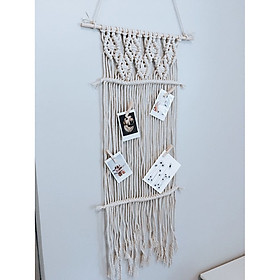 Mua rèm treo ảnh trang trí tết macrame thủ công kèm kẹp gỗ