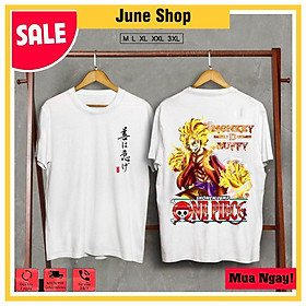 Áo Luffy Gear 5, Áo One Piece siêu độc màu đen cộc tay mẫu mới nhất, giá rẻ nhất