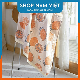 Khăn tắm phong cách Nhật vải gạc cotton 4 lớp siêu mềm siêu thấm hút