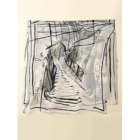 Khăn Choàng Cổ Lụa Hàng Châu Thời Trang - KLHC12302 (90 x 180 cm)