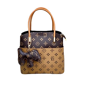 Túi xách da nữ size A5 kèm dây đeo chéo họa tiết monogram dập vân nổi thời trang công sở 6860
