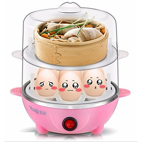 Mua Nồi hấp 2 tầng điện thông minh - Nồi hấp trứng bánh bao - Nồi hấp đồ ăn cho bé mini