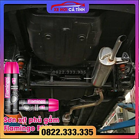 Sơn xịt phủ gầm xe hơi ô tô chống rỉ mọt bảo vệ gầm xe, flamingo rubberized undercoat F021 hàng chính hãng