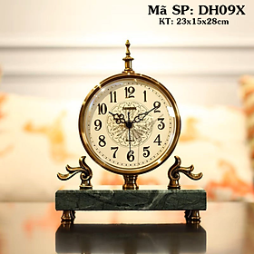 Mua Đồng hồ để bàn phong cách Mỹ  đồng hồ tân cổ điển chất liệu đá cẩm thạch cao cấp  Kích thước 23*28cm  Mã DH09X