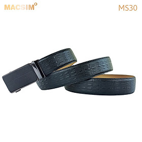 Thắt lưng nam da thật cao cấp nhãn hiệu Macsim MS30 - 105cm