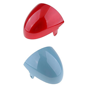 2 Pack Universal Motorcycle ABS Tailgate Cover For Cafe Racer Blue + Red