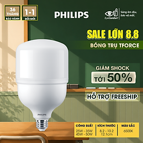 Bóng đèn Philips trụ TForce siêu sáng (25W,35W,45W, 50W) - Ánh sáng trắng 6500K (01 bóng)