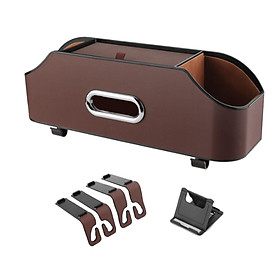 Car Seat Back Storage Box Car Travel Accessories Stowing Tidying Hanger Organizer Leather Backseat Organizer Pocket for Road Automotive