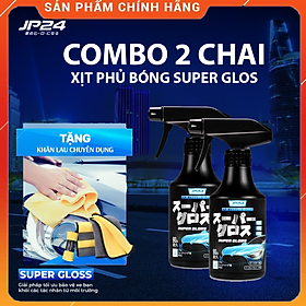 [CHÍNH HÃNG] Combo 2 Chai Xịt Phủ Bóng Sơn Xe Ô Tô Super Gloss JP24 300ml - Nhật Bản