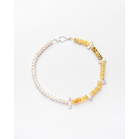 Vòng cổ Earth Aria ngọc trai phối đá Opan Honey A SET SOREI