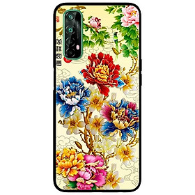 Ốp lưng dành cho Realme 7 mẫu Mẫu Đơn Vàng Xanh