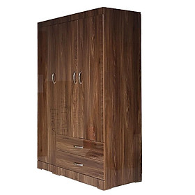 Tủ Áo Gỗ MDF Melamine 1m2 Sơn Bóng Màu Óc Chó