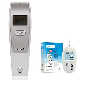 Nhiệt kế hồng ngoại đo trán Microlife FR1MF1 + Tặng máy thử đường huyết sinocare