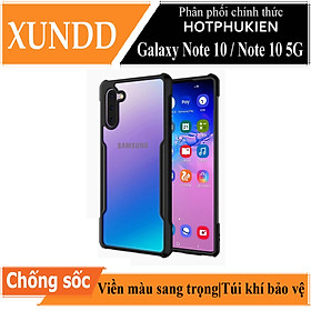 Ốp lưng chống sốc viền màu cho Samsung Galaxy Note 10 / Note 10 5G hiệu Xundd Fitted Armor Case trang bị túi khí bảo vệ góc, gờ bảo vệ camera - hàng nhập khẩu