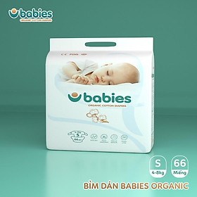 Tả dán Babies Organic size S 66 miếng  4-8kg