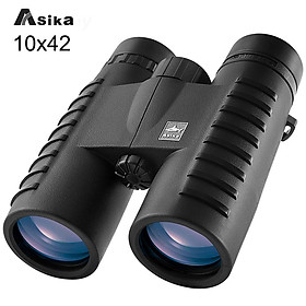 Asika 10x42 hd Ống nhòm rộng góc rộng chuyên nghiệp Kính viễn vọng điện tử cung cấp năng lượng cao BAK4 PRISM để đi săn cắm trại ngoài trời: ASIKA-10X42