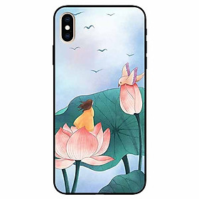 Ốp lưng dành cho Iphone Xs Max mẫu Cô Bé Và Chú Chim