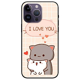 Ốp lưng dành cho Iphone 14 - Iphone 14 Plus - Iphone 14 Pro - Iphone 14 Pro Max - Hai Chú Mèo Ôm I Love U