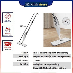 Cây lau nhà phun sương thông minh đa năng 2 trong 1  xoay 360 độ tiện ích chôi lau nhà phun sương hà minh store