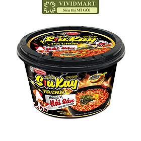 ACECOOK - Mì tô Siukay Tia Chớp hương vị Hải sản, Mì Siukay tô hải sản, Mì Siukay Tia Chớp hải sản (96g/tô)