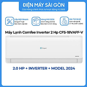 Máy Lạnh Comfee Inverter 2Hp (17.500 BTU) CFS-18VAFF-V - HÀNG CHÍNH HÃNG - Bảo hành 24 tháng - CHỈ GIAO HỒ CHÍ MINH - Kết nối Wifi, Điều khiển bằng giọng nói Smart App -  Làm lạnh nhanh 6s - Chế độ tự làm sạch dàn lạnh, kháng khuẩn