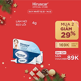 Gel Trị Sẹo Mổ, To, Lồi Và Phì Đại Hiruscar Silicone Pro 4G