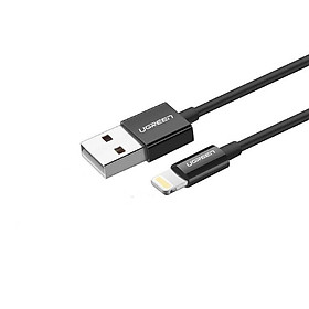 Ugreen UG80822US155TK 1M màu đen cáp Lightning ra USB có chíp MFI chính hãng - HÀNG CHÍNH HÃNG