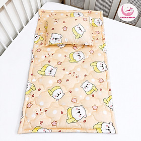 Bộ nệm gối cho bé đi học Katina House, vải tencel mềm mại, thoáng mát, phù hợp 5-10t