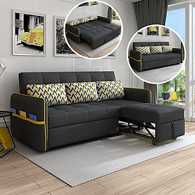 Ghế Sofa Giường Chữ L Đa Năng Cho Phòng Khách HGP,  Sofa Bed Kéo Ra Thành Giường Tiện Lợi Mã HGK-09