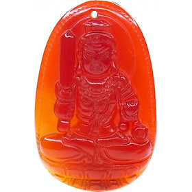 Mặt dây chuyền Bất Động Minh Vương Mã Não Đỏ tự nhiên - Phật Độ Mạng cho người tuổi Dậu - PBMRAGA07 (Mặt kèm sẵn dây đeo)