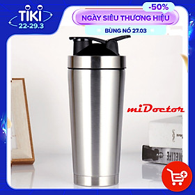 Bình Lắc Shaker Inox Gym Có Giữ Nhiệt Chính Hãng