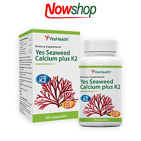 Viên uống tăng chiều cao Yeshealth Yes SeaWeed Calcium Plus K2 bổ sung canxi và vitamin d3 giúp làm chắc giảm nguy cơ còi xương
