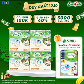 Combo 4 Gói Tã Quần Người Lớn SunMate Siêu Khô Thoáng size M8, L7