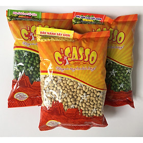 Combo Đậu Hòa Lan O'Casso Vị Tỏi Ớt + Muối + Đậu Nành Sấy Giòn gói 500g