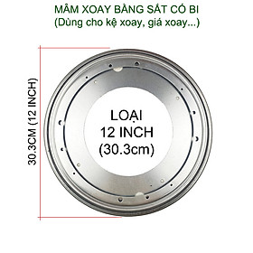 Mua 01 Mâm xoay tròn 360 độ  làm kệ-tủ-mâm xoay  bằng thép chống gỉ  có bi (5.5-14inch tùy chọn)