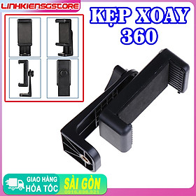 Khung Kẹp / Giá Đỡ Điện Thoại Lên Tripod Xoay Được 360 độ