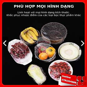 Mua Túi 100 Màng Bọc Thực Phẩm Có Chun Co Dãn Tái Sử Dụng (Gói 100C Kèm Túi Gấu) - Loại Tốt