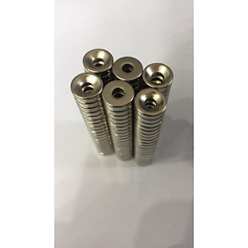 Bộ 50 viên Nam châm đất hiếm 10x3 lỗ 3mm